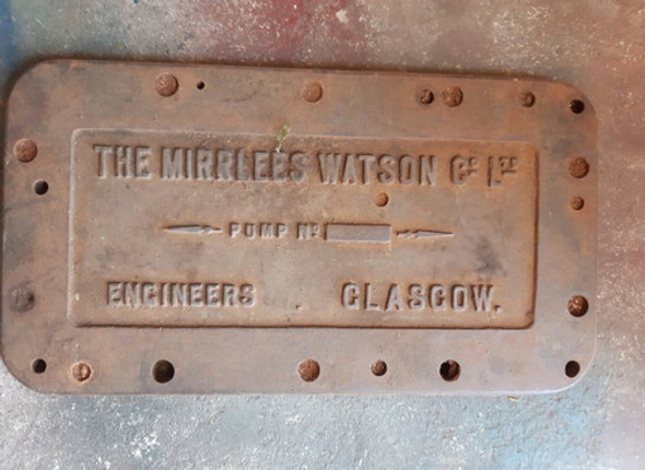Cartel  Pieza Hierro  The Mirrles Watson 50 X 30 Cns X 3 Cns 1