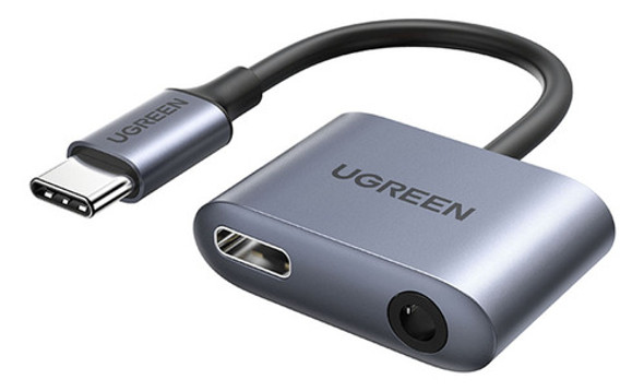 Adaptador Áudio Ugreen Usb C Para 3.5mm Com Porta Usb C Pd 0