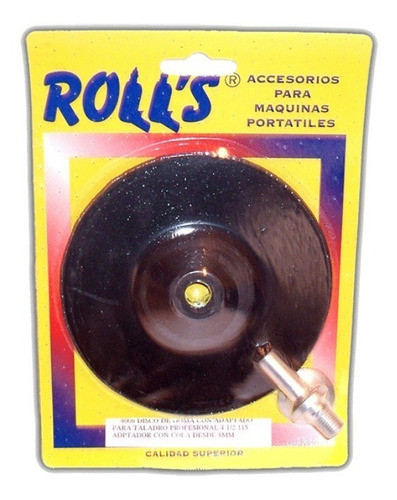 Disco Respaldo Goma 115 Mm Adaptador Taladro Profesional Mzz 0