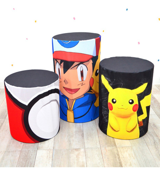 Kit De 3 Fundas Para Mesas Cilíndricas. 45x50 45x60 45x80cm 1