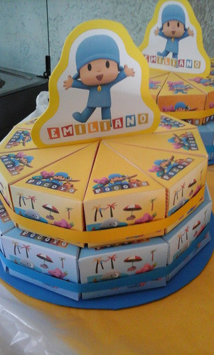 Torta De Cajitas De Pocoyo Para Golosinas 20 Porciones 0