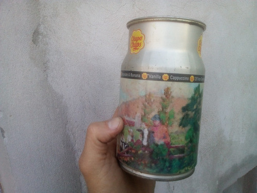 Antigua Lata Vacia Chupa Chups Alcancia 9,2 Diam X 15,4 Alto 1