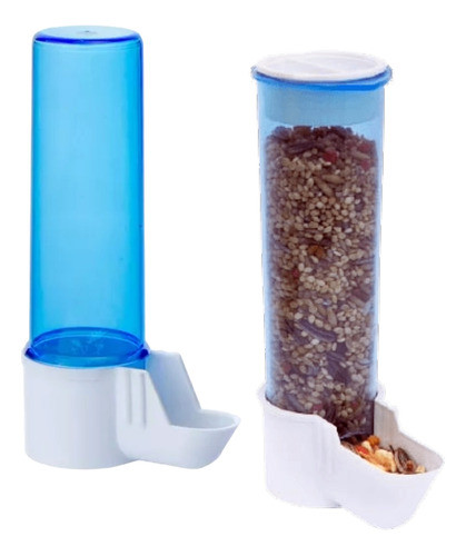 1 Comedouro 120ml + 1 Bebedouro 100ml Malha Larga Aves Geral 0