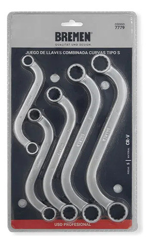 Llaves Combinadas Curvas Tipo S X 5 Piezas Bremen 7779 1
