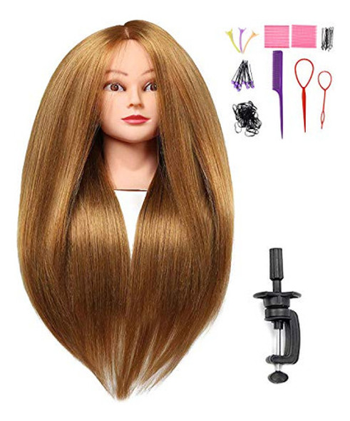 Cabeza De Maniquí De Cabello Largo Sedoso De 26  -28  Con 60 0 Cabeza De Maniquí De Cabello Largo Sedoso De 26  -28  Con 60 0