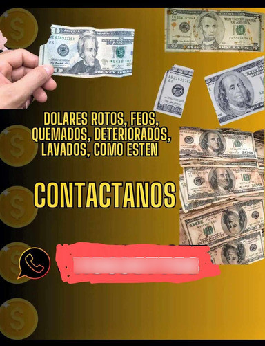 Dolares Roto,manchados,quemados 0