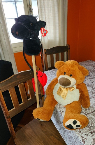 Peluche Osito + Caballito - Símil A Nuevos - 0