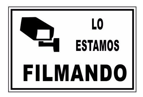 Cartel Lo Estamos Filmando, Carteles, Cartel Pvc, Cartelería 1