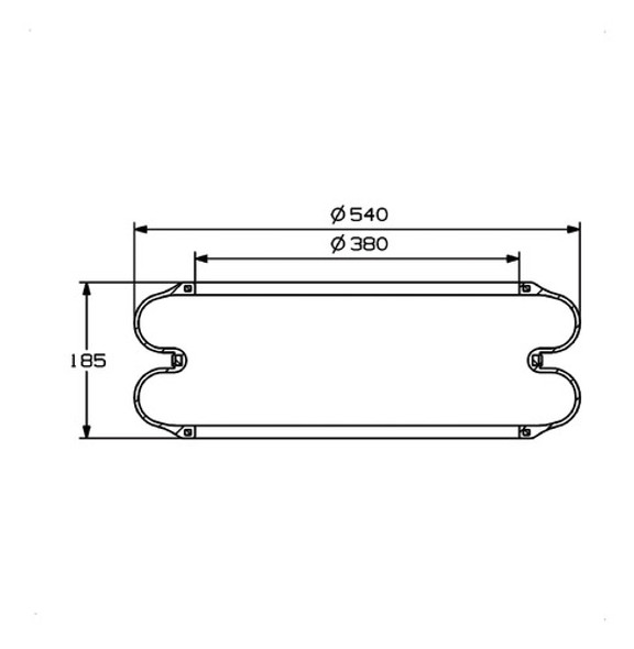 Fuelle Suspensión Neumática Eje Acoplado Semi 380 X 185 Mm 1
