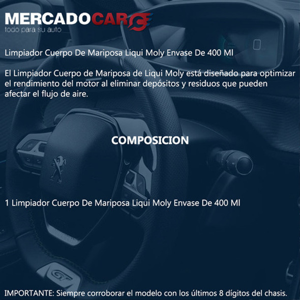 Limpiador Cuerpo De Mariposa Liqui Moly Envase De 400 Ml 1