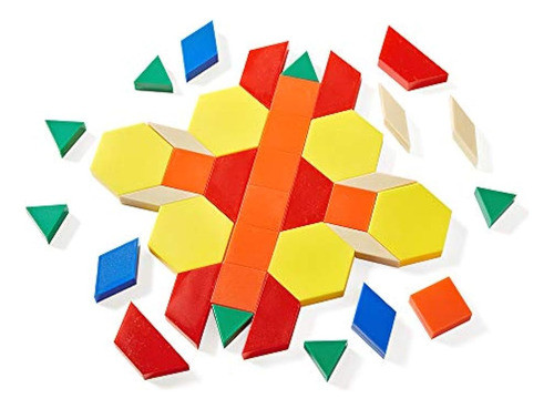 Eta Hand2mind Plastic Pattern Blocks Classroom Bulk Kit Conj 0