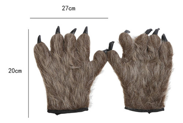 Halloween Lobisomem Luvas Patas Luvas Mittens Cosplay 1