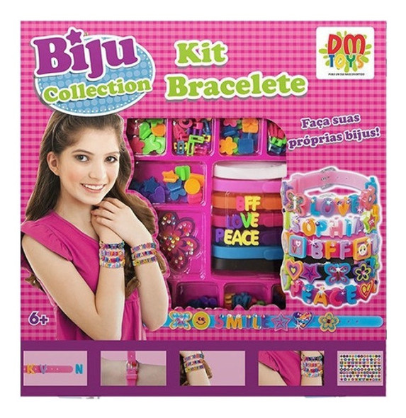 Kit Bijuteria Bracelete Com Miçangas Dm Toys 6312 0