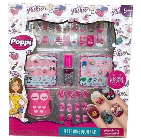 Set De Uñas Decoradas Super Completo Para Nenas - Poppi 0