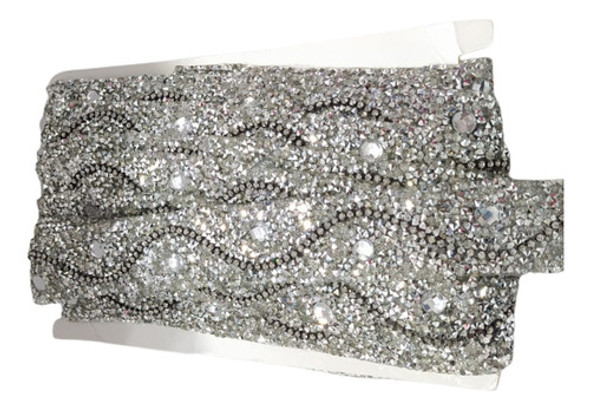 Tira De 3 Cm Strass Piedras Galon Termoadhesivo Gema X Rollo 0
