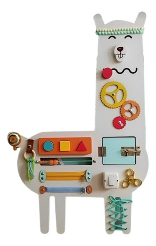 Tablero Panel Sensorial De Bebes Montessori Llama Didactico 0