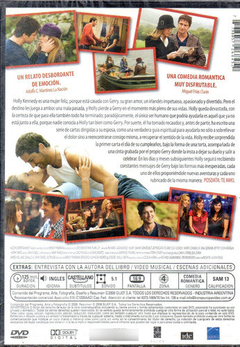 Posdata: Te Amo - Dvd Nuevo Original Cerrado - Mcbmi 1