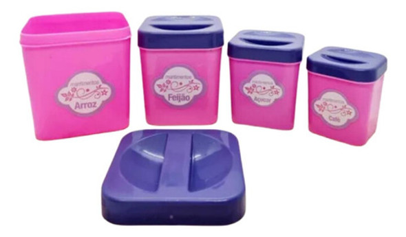 Kit Brinquedo Meninas Porta Mantimentos 4 Peças Infantil 0