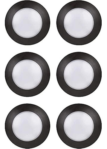 (paquete De 6) Luz De Disco Led Regulable Con Montaje Empotr 0