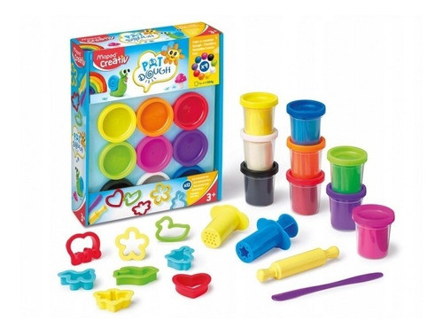 Masa Maped Pat Dough 9 Potes + 12 Acces. En Magimundo!!! 1