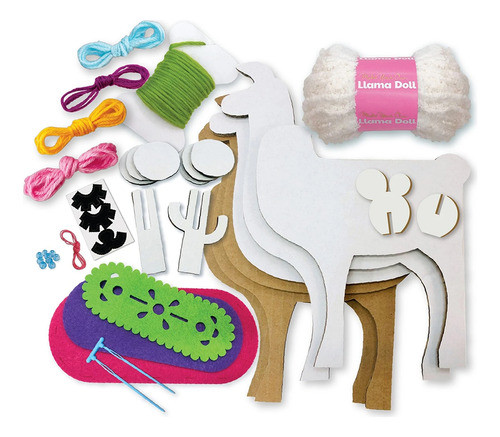Juego Educativo 4m Manualidad En Diseño Muñeco Peluche Llama 1