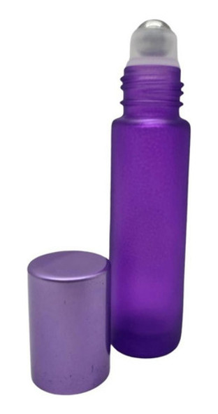 5 Frascos Vidro Grosso Lilás Fosco 10ml Rolon 1