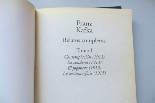 Franz Kafka Relatos Completos 4 Tomos Losada P12 2005 1