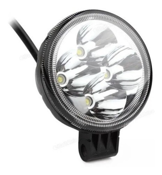 Faro Auxiliar Circular Redondo 4 Led 12w Off Road Auto Moto 0