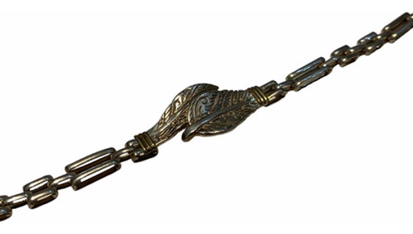 Pulsera Mujer En Plata Con Detalles En Oro. Pulseras. Tuset. 1 Pulsera Mujer En Plata Con Detalles En Oro. Pulseras. Tuset. 1