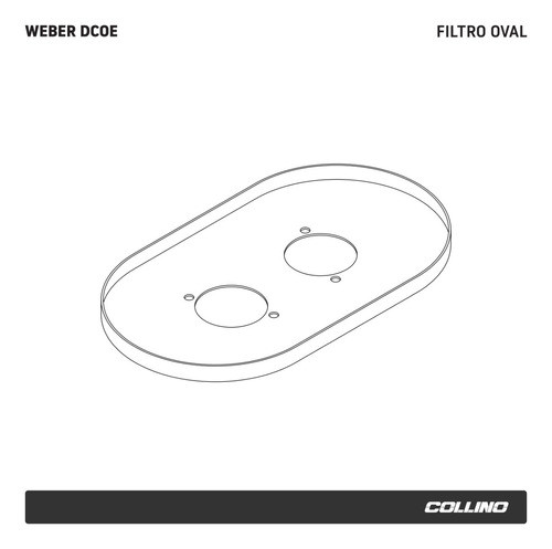 Base Inferior Para Filtro De Aire Oval Weber Dcoe Collino 1