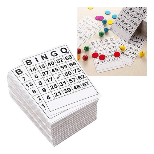 Cartões Jogo Bingo 60 Peças, 1 Em 60 Folhas 1