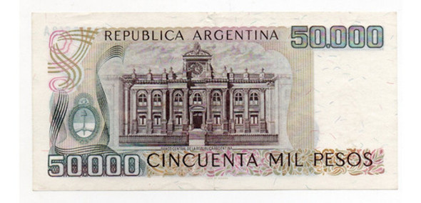 Billete Argentina 50000 Pesos Ley Bottero 2498 Ex+ 1