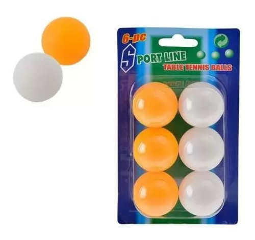Bolinha Ping Pong 6 Unidades Na Cartela Kit Bola Tenis Mesa 0