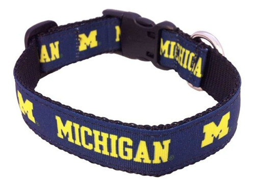Ncaa Michigan Wolverines Collegiate Perro Collar Grande 0