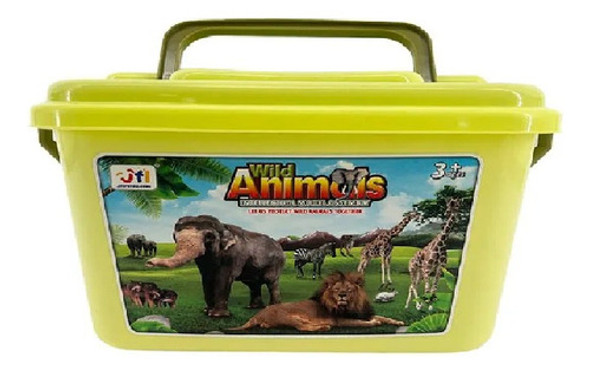 Set Animales Selva De Goma En Valija Accesorios Creatividad 1