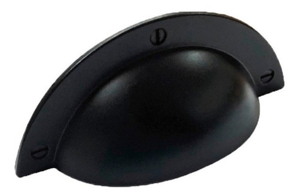 14 Tiradores Para Mueble Tipo Conchilla Negras 0