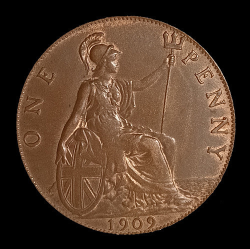 Gran Bretaña 1 Penny 1909 Excelente Km 794.2 Eduardo Vii 1