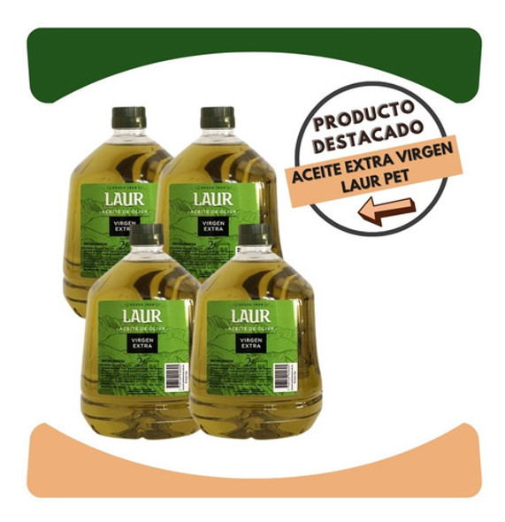 Aceite De Oliva Extra Virgen Laur 2 Lts Bidón Pet Pack X4 U 0 Aceite De Oliva Extra Virgen Laur 2 Lts Bidón Pet Pack X4 U 0