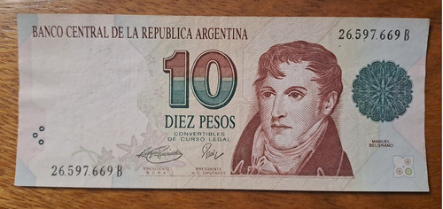 Argentina Bottero N 3042 Billete 10 Pesos Convertibles 1994 0