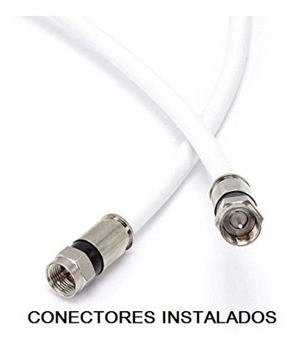 Cable Coaxil Coaxial Rg6  Multi-uso 15 Mts Conectores 1
