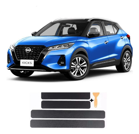 Accesorio Tuning Cubre Zócalos Carbono Nissan Kicks 2020 1
