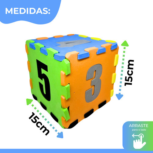 Kit C/4 Unidades Cubo Didático Educativo Tatame Infantil 1