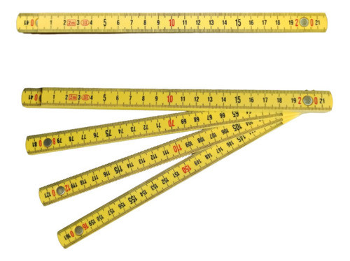 Metro Nylon 2 Metros 10 Dobras Baixo Relevo Amarelo 0