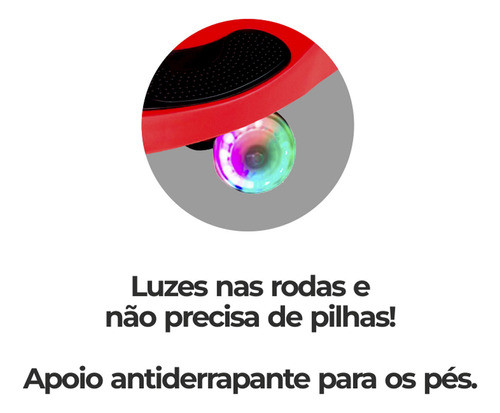 Carrinho Gira Gira Car Luz Nas Rodas - Fenix - Vermelho 1