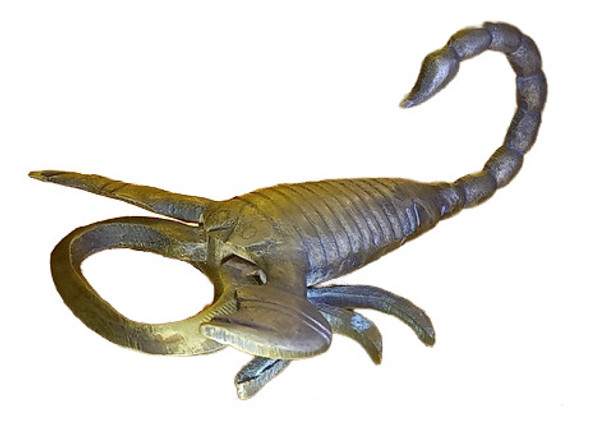 Cerradura Candado Escorpión Antiguo De Bronce 0