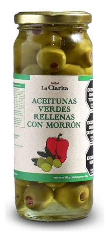 Aceitunas Verdes C/ Morrón-aceite-la Clarita-x200g 0