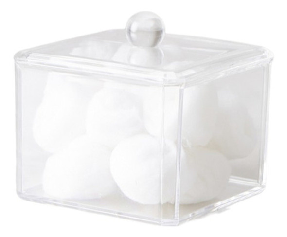 Organizador De Maquillaje Acrílico Algodón Binah Deco 9cm 0
