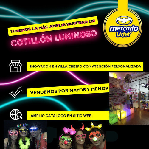 Combo Cotillon Super Flúo Para 80-120 Personas Económico 1