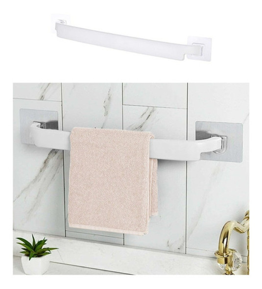 Barral Toallero Baño Adhesivo Organizador Porta Toalla 0