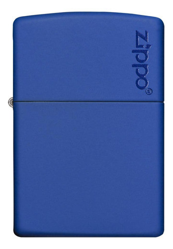 Encendedor Zippo Azul Mate Con Logo Original Aventureros 0